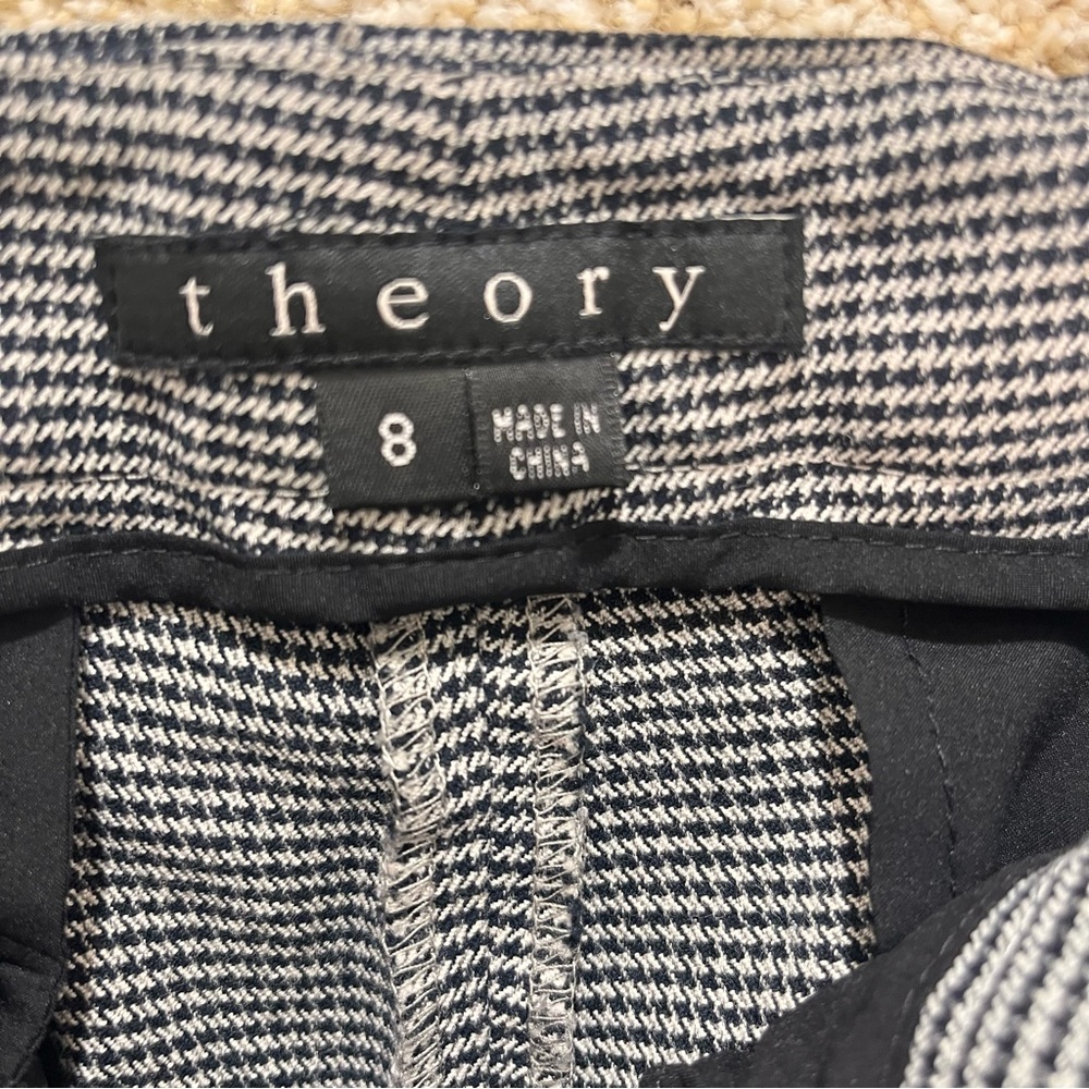 Imperfect‎ Theory pants cotton blend gratilla houndstooth dress pants pockets 8